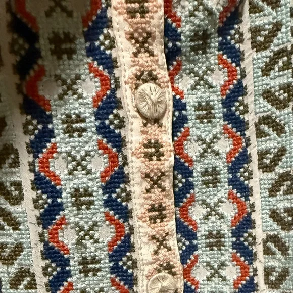 Sundance Melody Peasant Floral Embroidered Blouse Johnny Boho Lace Popover Top - Picture 6 of 12